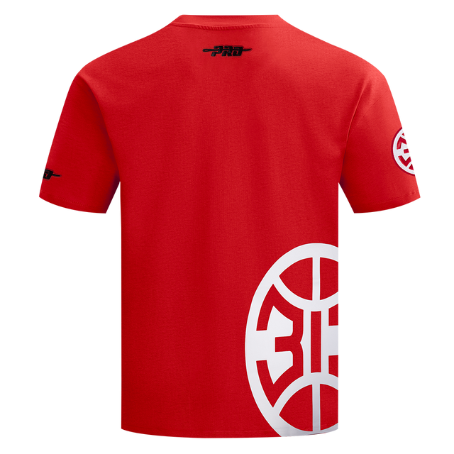 NBA DETROIT PISTONS LIVING LARGE M CJ DROP SHOULDER TEE BDP1516581-RED