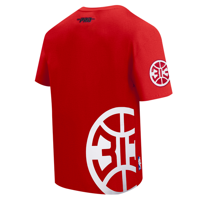 NBA DETROIT PISTONS LIVING LARGE M CJ DROP SHOULDER TEE BDP1516581-RED