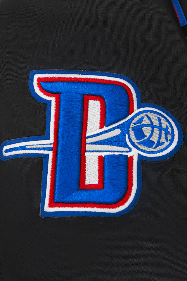 NBA DETROIT PISTONS BIG LOGO SATIN JACKET BDP652885-BLK