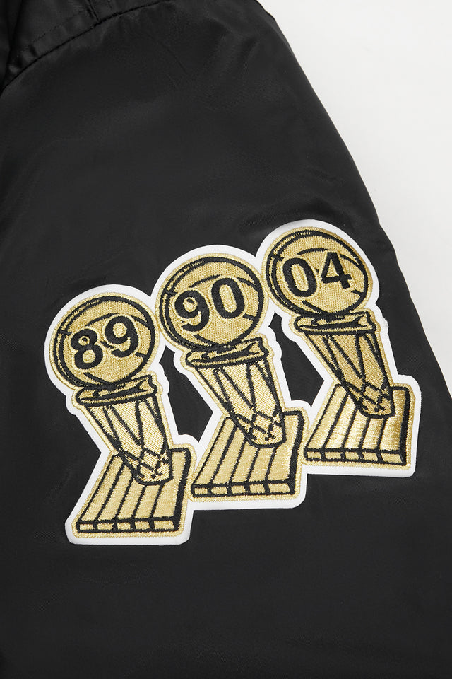 NBA DETROIT PISTONS BIG LOGO SATIN JACKET BDP652885-BLK