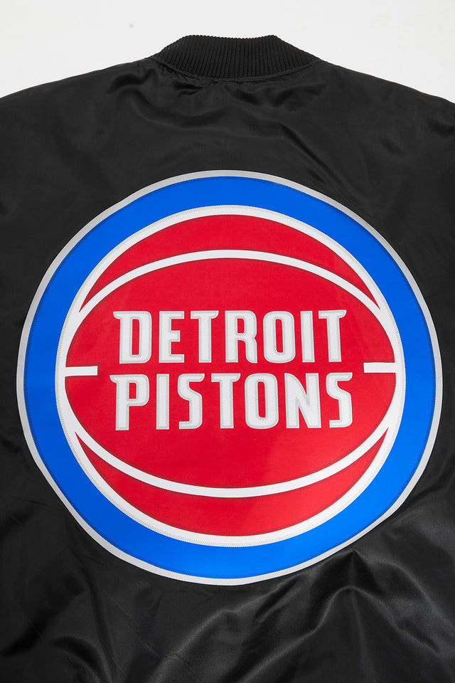 NBA DETROIT PISTONS BIG LOGO SATIN JACKET BDP652885-BLK
