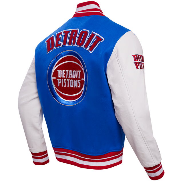 Detroit Pistons Retro Classic Rib Wool Varsity Jacket BDP656057-RYR