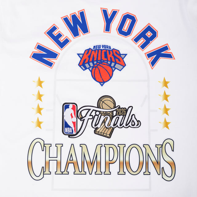 NEW YORK KNICKS NBA FINALS 2026 M CJ DROP SHOULDER TEE BNK1517764-WHT