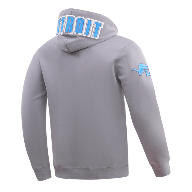 DETROIT LIONS CLASSIC CHENILLE DK PO HOODIE FDL5410272-GRY
