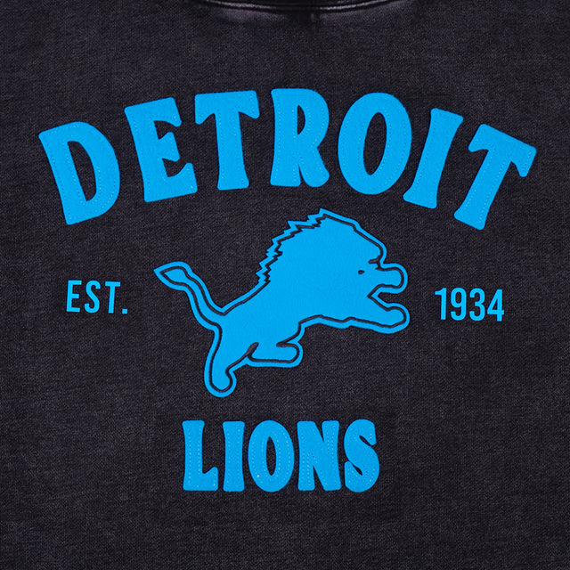 DETROIT LIONS FIRST TEAM M ENZYME WASH DS FT PO HOODIE FDL5411836-WBK