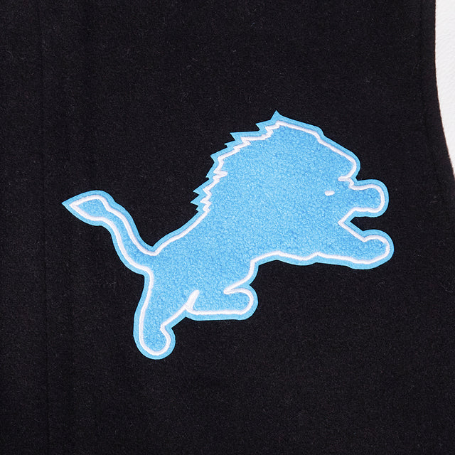 NFL DETROIT LIONS DETROIT LIONS BEST OF M RIB WOOL VARSITY JACKET FDL6411037-BLW