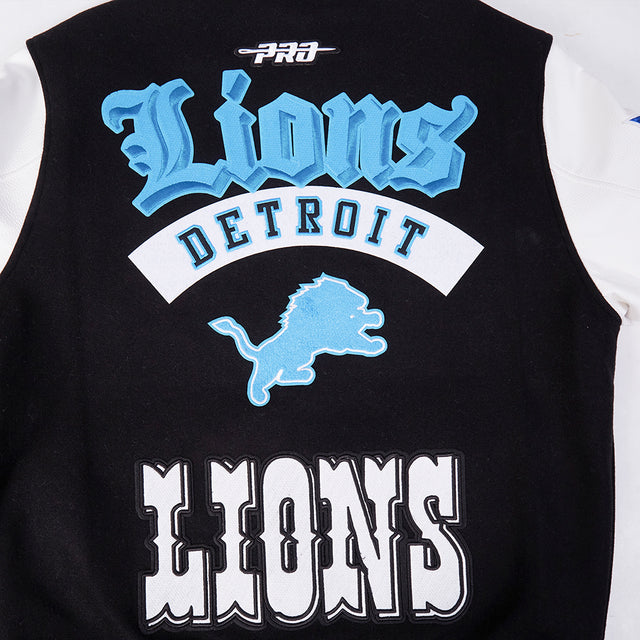 NFL DETROIT LIONS DETROIT LIONS BEST OF M RIB WOOL VARSITY JACKET FDL6411037-BLW