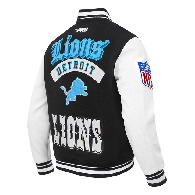 NFL DETROIT LIONS DETROIT LIONS BEST OF M RIB WOOL VARSITY JACKET FDL6411037-BLW