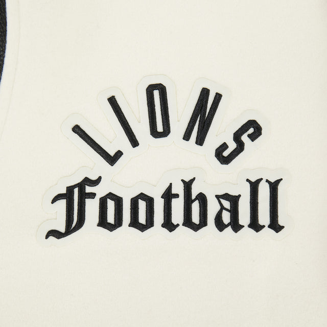 NFL DETROIT LIONS DETROIT LIONS MODERN ORIGINALS M RIB WOOL VARSITY JACKET FDL6411169-EBK