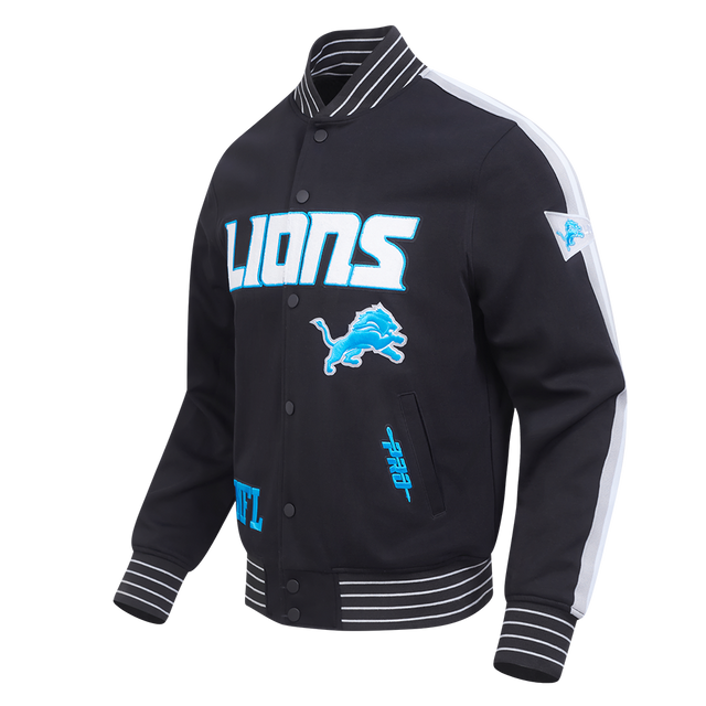 NFL DETROIT LIONS PRO GAME DAY MEN'S DBL KNIT JACKET FDL6411194-BSW