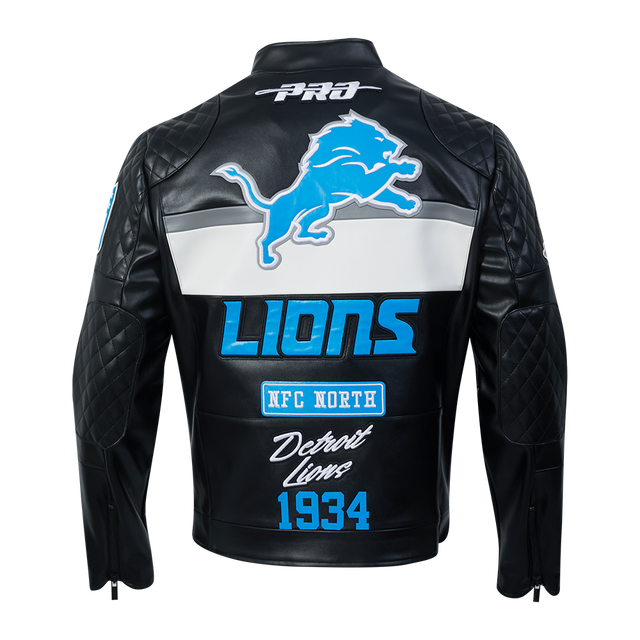 NFL DETROIT LIONS DETROIT LIONS M MOTO JACKET FDL6411536-BLW