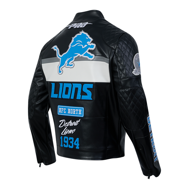 NFL DETROIT LIONS DETROIT LIONS M MOTO JACKET FDL6411536-BLW