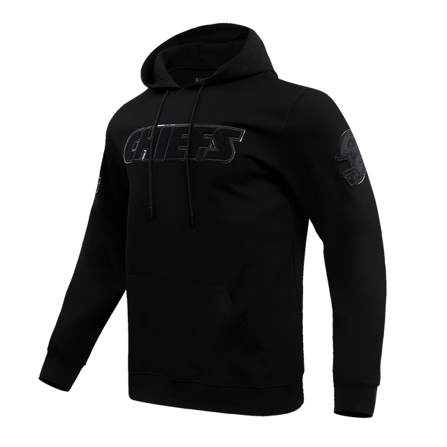 NFL KANSAS CITY CHIEFS TRIPLE BLACK MEN'S PULLOVER HOODIE FKC5410202-3BK