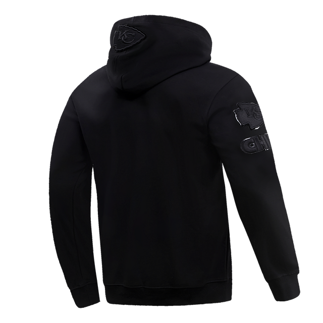NFL KANSAS CITY CHIEFS TRIPLE BLACK MEN'S PULLOVER HOODIE FKC5410202-3BK