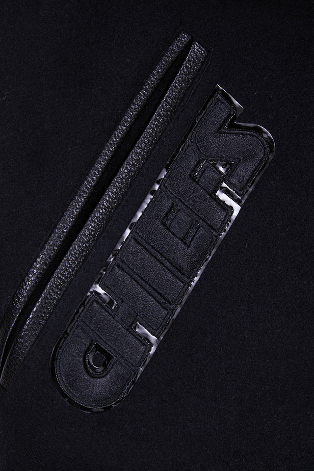 NFL KANSAS CITY CHIEFS TRIPLE BLACK WOOL MEN'S VARSITY JACKET FKC6410203-3BK