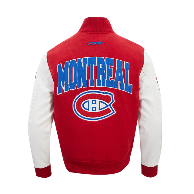 NHL MONTRÉAL CANADIENS CITY ARCH MEN'S WOOL VARSITY JACKET HMC667922-RDW