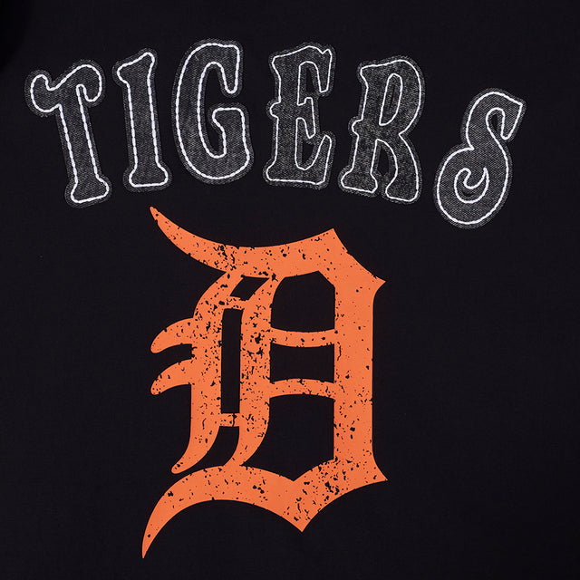 DETROIT TIGERS REBEL ATHLETICS STACKED LOGO M SJ TEE LDT1315205-BLK