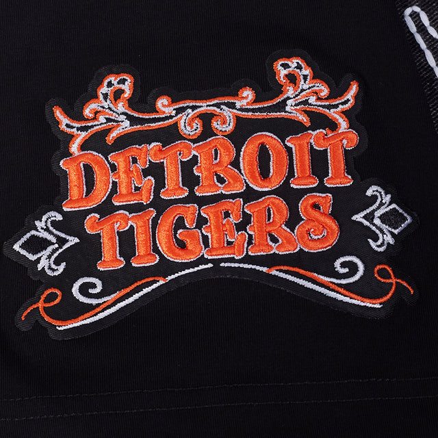 DETROIT TIGERS REBEL ATHLETICS STACKED LOGO M SJ TEE LDT1315205-BLK