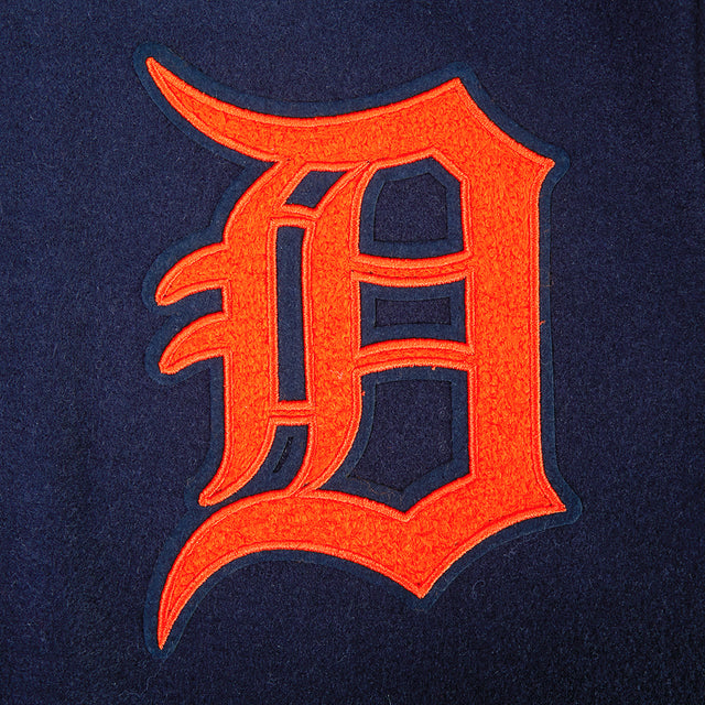 DETROIT TIGERS LETTERMAN M RIB WOOL VARSITY JACKET LDT6315760-MNW