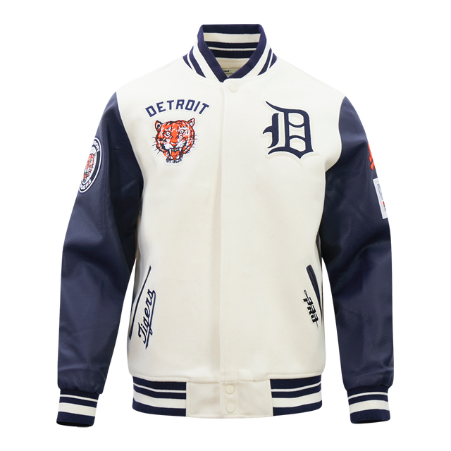 DETROIT TIGERS RETRO CLASSICS M RIB WOOL VARSITY JACKET LDT6315968-EMN
