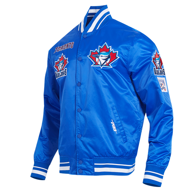 MLB TORONTO BLUE JAYS TORONTO BLUE JAYS RETRO CLASSICS RIB SATIN JACKET LTJ6314381-RYB
