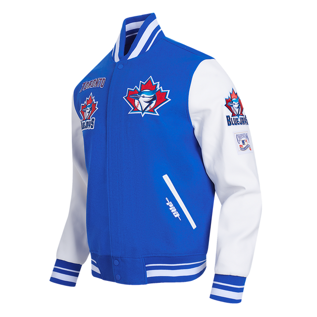MLB TORONTO BLUE JAYS RETRO CLASSIC MEN'S RIB WOOL VARSITY JACKET LTJ6314382-RWH