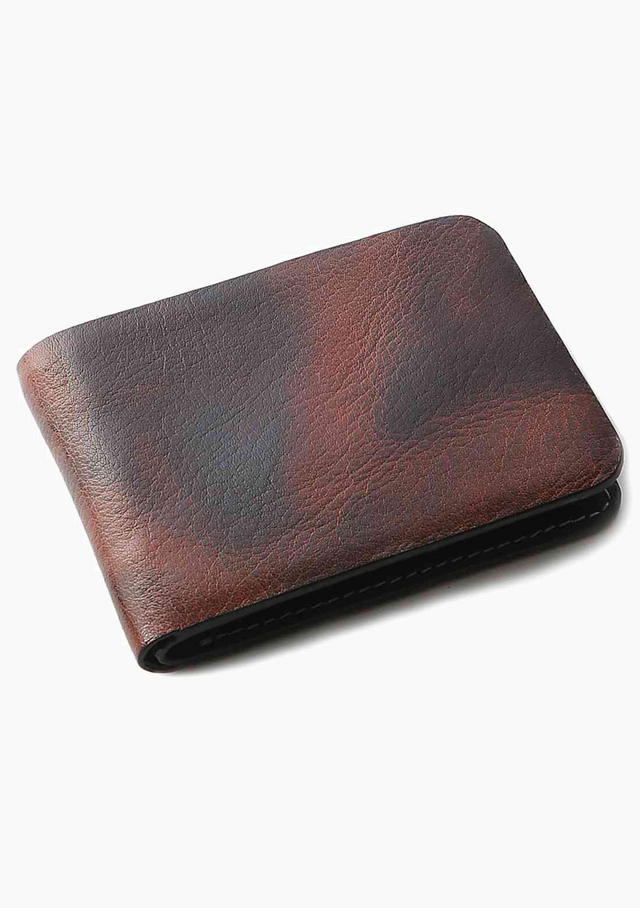 OHM Leather Wallet in Tiger Print