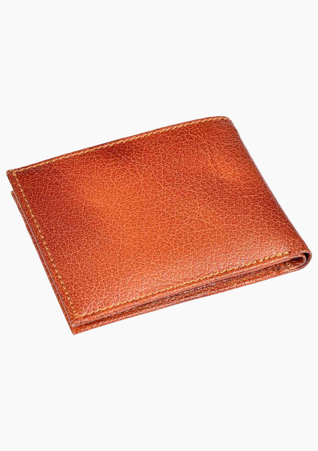 OHM Bill Fold Leather Wallet with Coin Pouch