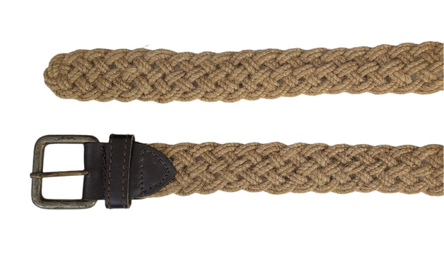 Jute Waist Belt with Vintage Metal Buckle