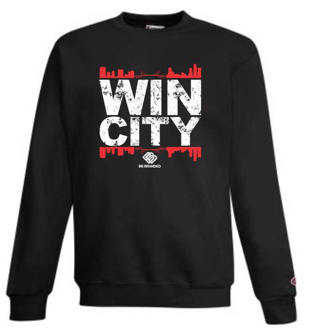 Wincity X Champion "SKYLINE" Black Crewneck