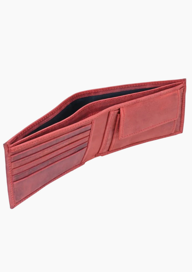 OHM Wine Color Vintage Collection Leather Wallets Coin Holder