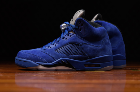Retro Jordan 5 Blue Suede