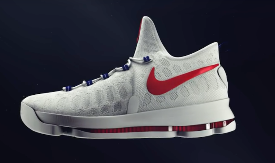 Nike White and Tan Kevin Durant “KD” 9s basketball shoe Nike Zoom KD 9 Pale Grey Ivory GS Size 6Y 6 Sneakers  main image 2