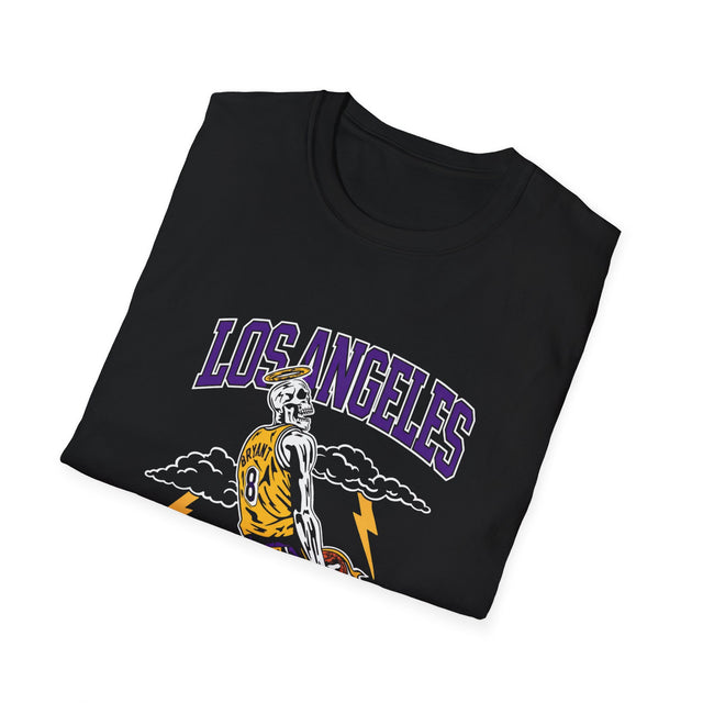 Los Angeles Skeleton Basketball T-Shirt — The Black Mamba Tribute