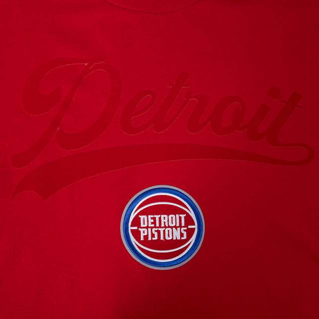 NBA DETROIT PISTONS LIVING LARGE M CJ DROP SHOULDER TEE BDP1516581-RED