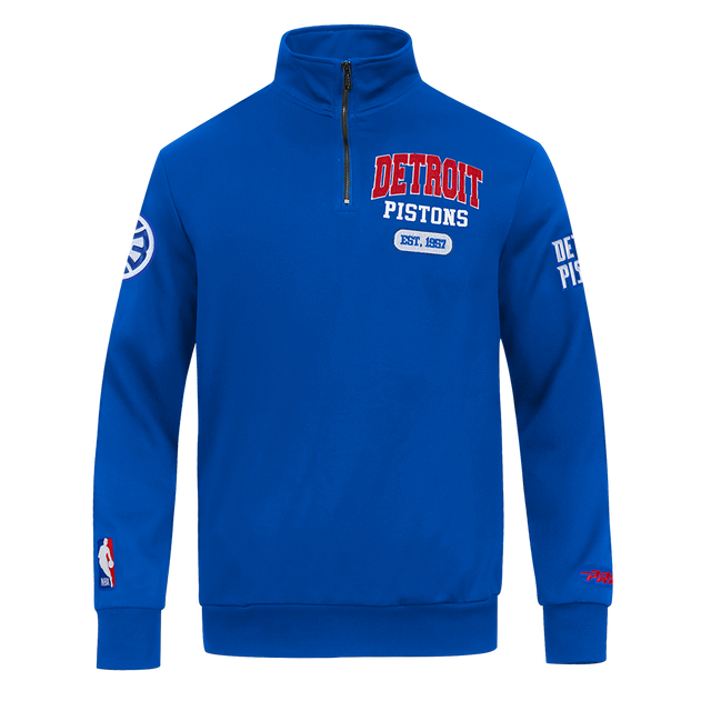NBA DETROIT PISTONS CITY ARCH M FLC 1/4 ZIP BDP5516625-RYB