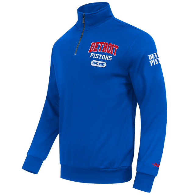 NBA DETROIT PISTONS CITY ARCH M FLC 1/4 ZIP BDP5516625-RYB