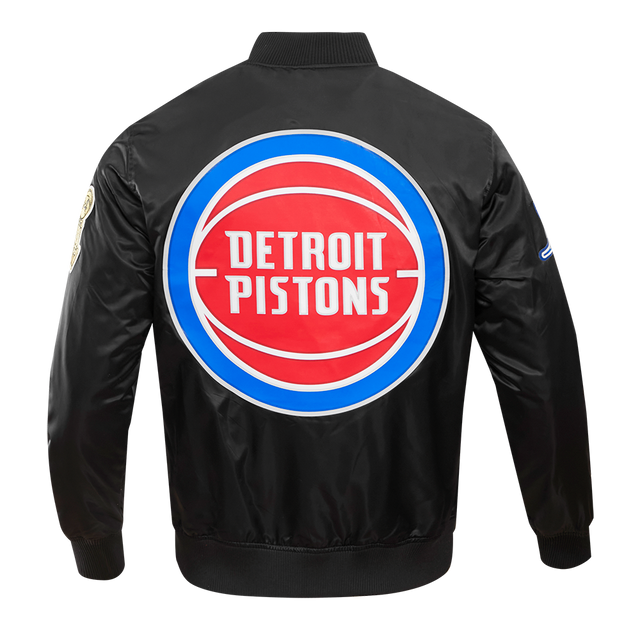 NBA DETROIT PISTONS BIG LOGO SATIN JACKET BDP652885-BLK