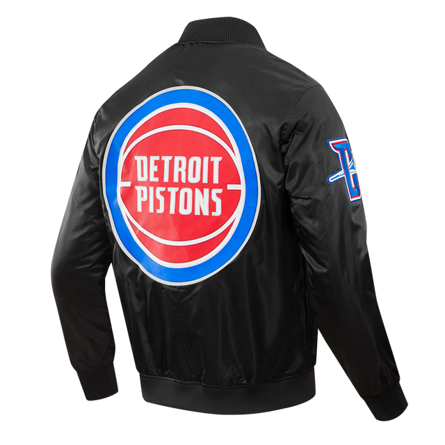 NBA DETROIT PISTONS BIG LOGO SATIN JACKET BDP652885-BLK