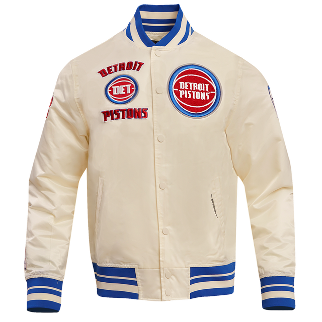NBA DETROIT PISTONS RETRO CLASSIC RIB SATIN JACKET BDP656056-ERB