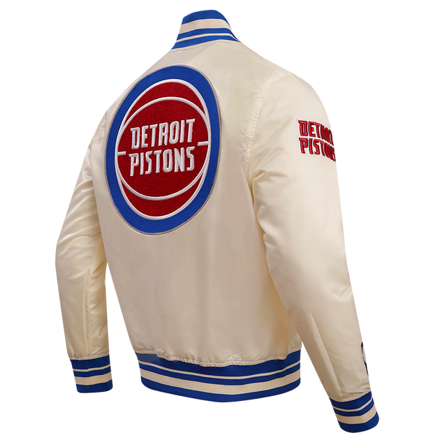 NBA DETROIT PISTONS RETRO CLASSIC RIB SATIN JACKET BDP656056-ERB