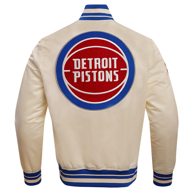 NBA DETROIT PISTONS RETRO CLASSIC RIB SATIN JACKET BDP656056-ERB
