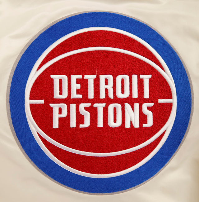 NBA DETROIT PISTONS RETRO CLASSIC RIB SATIN JACKET BDP656056-ERB