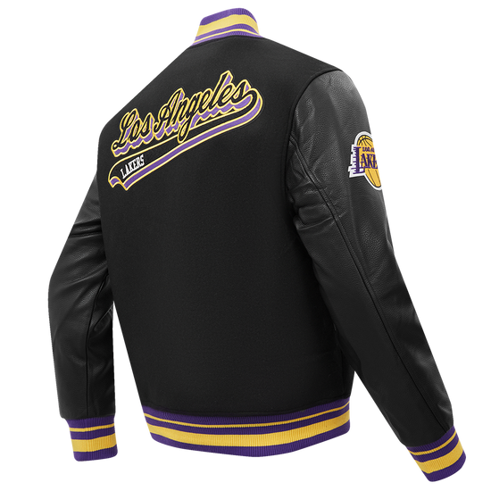 Los Angeles Lakers Script Tail Rib Wool Varsity