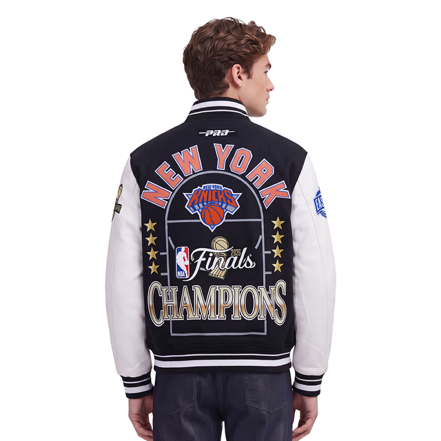 NEW YORK KNICKS NBA FINALS 2026 M RIB WOOL VARSITY JACKET BNK6517766-BLW