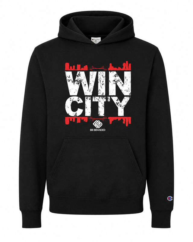 Wincity X Champion "SKYLINE" Black Hoodie