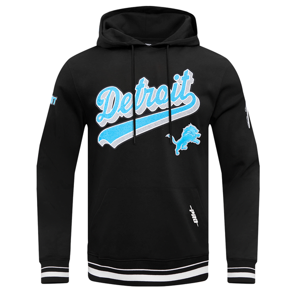 Detroit Lions Script Tail Rib FLC PO Hoodie