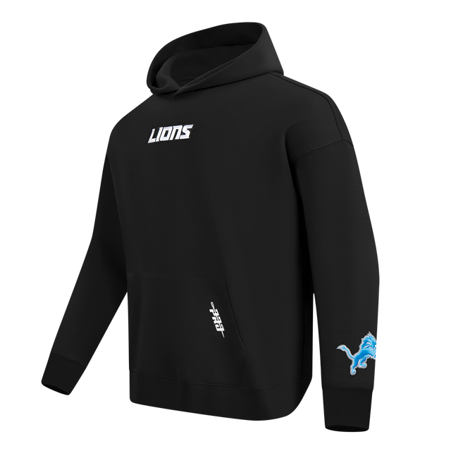 DETROIT LIONS WINGSPAN M DROP SHOULDER FLC PO HOODIE FDL5410525-BLK