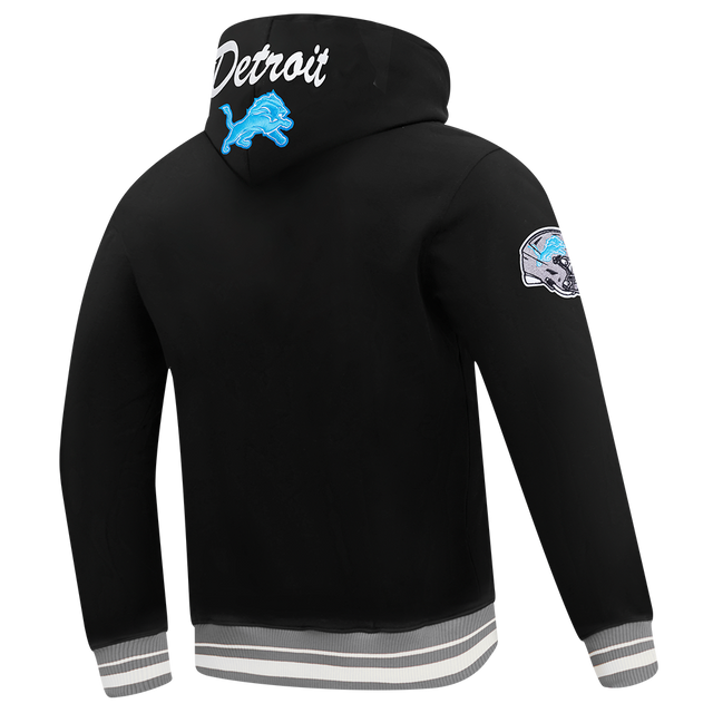 NFL DETROIT LIONS TEAM BADGE MEN'S RIB FLC PO HOODIE FDL5411045-BGY
