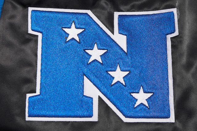 NFL DETROIT LIONS MASHUP MEN'S RIB SATIN JACKET FDL6410476-BLK